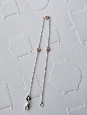 10k White Gold Cz Bracelet